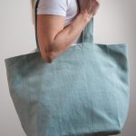 Bolso tote XXL de lino Tyvek, bolso de playa extragrande verde Etsy España