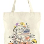TOPJOWGA Bolsa de Tela, Tela Bolsos Mujer, Saco de Algodón para Pintar, Bolsa Tela Tote Bag, Bolso de Mano Para Mujer, Bolsas Lavable Reutilizable, Bolsa para Trabajo, Viajes, Compras 40x35cm (A) :