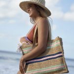 Splendid Sun Bolsa de Playa con Asas para Mujer Bolsa de Playa con Asas Beige Mujer | Roxy