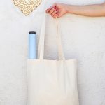 Bolsas de tela "Tote Bag" de algodón con asas largas Colores Natural