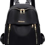 CYchen Bolsos Mochila Mujer, Antirrobo Impermeable Nylon Pequeña Mochilas Negro Bolso Casual para Mujer de Cuero Tela Viaje Bolsa, Mujeres Urbanas ...