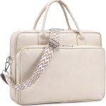 SUCIKORIO Maletin Ordenador Portatil Mujer 14 Pulgadas, Cuero Impermeable Bolso Portatil Mujer Bolso Trabajo Portadocumentos Grande Maletin Profesora ...