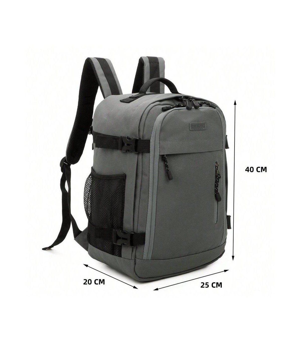 mochila-40x20x25-ryanair-251ljo-1.jpg RAYKONG Mochila Cabina Ryanair 40x20x25cm (20L) | Mochila Viaje Avion Impermeable | Equipaje de mano Gris - Imagen 1