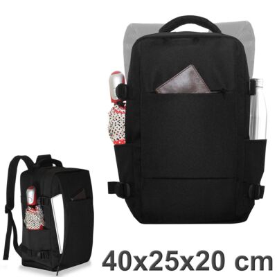 mochila-40x20x25-ryanair-355ibx-1.jpg Mochila Ryanair Equipaje De Mano 40x20x25 Mochila De Viaje Pequeña Avión Negra | eBay - Imagen 1