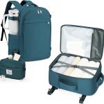 Mochila Viaje Cabina Avion 40x30x20 para Ryanair Vueling con Neceser | Wizz Air EasyJet Equipaje de Mano Maletas 40x20x30 Bolsa de Viaje Mujer Hombre Impermeable Travel Backpack Azul Pavo Real :