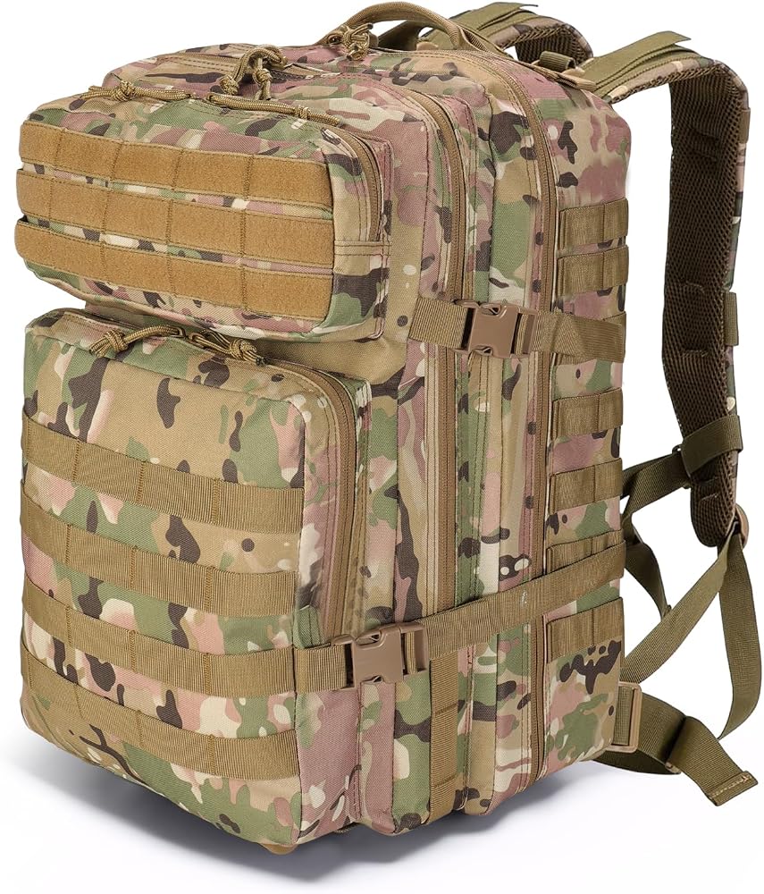 mochila-45-litros-270cfr-1.jpg Mochila Táctica 45L Militar, Paquete de Asalto Molle de Gran Capacidad Impermeable Bolsa para Ejército, Mochilas de Marcha para Emergencias de 3 Días ... - Imagen 1