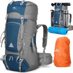 IGOLUMON Mochila de Senderismo de 60L Impermeable Mochila Trekking Montaña con cubierta de lluvia Mochilas de Marcha Deporte para Camping Viajes Excursione Hombre Mujer，Azul : Amazon.es: Deportes y aire libre