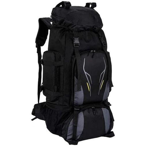 mochila-70-litros-465wtd-1.jpg Mochila De Senderismo Para Viajes Montañismo Escalada Camping Trekking 70l Hombres Mujeres Macuto Impermeable Negro - Imagen 1