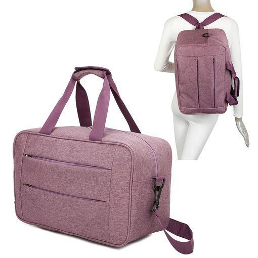 mochila-cabina-40x20x25-602kqq-1.jpg Bolsa De Cabina Convertible En Mochila 40x20x25cm 20l Morado - Imagen 1