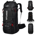 Mochila de camping impermeable de 60 l, ligera, para viajes, adecuada para hombres y mujeres, con compartimento para zapatos, funda para lluvia, se | Leroy Merlin
