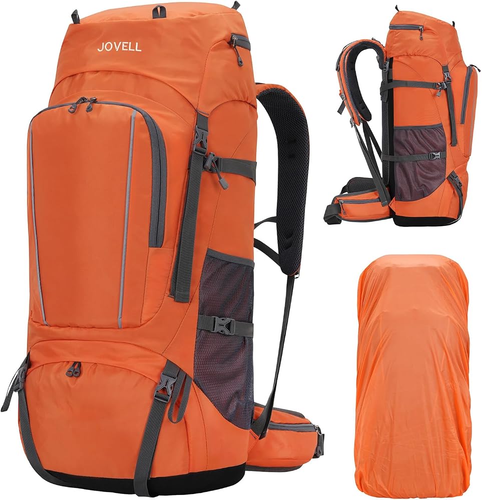 mochila-camping-976xot-1.jpg 70L Mochila de Senderismo con Cubierta para Lluvia, Paquete de Viaje y Camping para Deporte al Aire Libre, Escalada, Excursionismo y Senderismo, ... - Imagen 1
