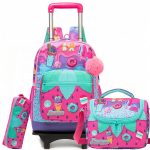 Mochila con ruedas para niñas Mochilas con ruedas para niñas Mochila escolar linda Mochilas con ruedas con bolso cruzado Útiles escolares para volver a la escuela Vuelta a la escuela | Mode