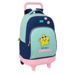 Mochila Escolar Infantil Mr. Wonderful con Ruedas y Portabotellas Azul | Decathlon