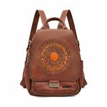 Mochila de piel natural 28x23x13 cm NORAK