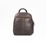 Mochila de cuero marrón mujer