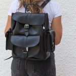 Bolso de piel para mujer, mochila de piel, mochila negra, mochila de piel, bolso de viaje, hecho en Grecia. Etsy España