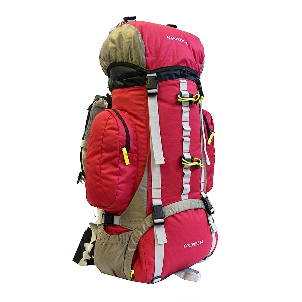 mochila-de-camping-445jkh-1.jpg Mochila de trekking North Star COLONIAS 65 granate - Imagen 1