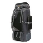 Mochila de Senderismo para Viajes Montañismo Escalada Camping Trekking 90L Hombres Mujeres macuto Impermeable Negro/Gris