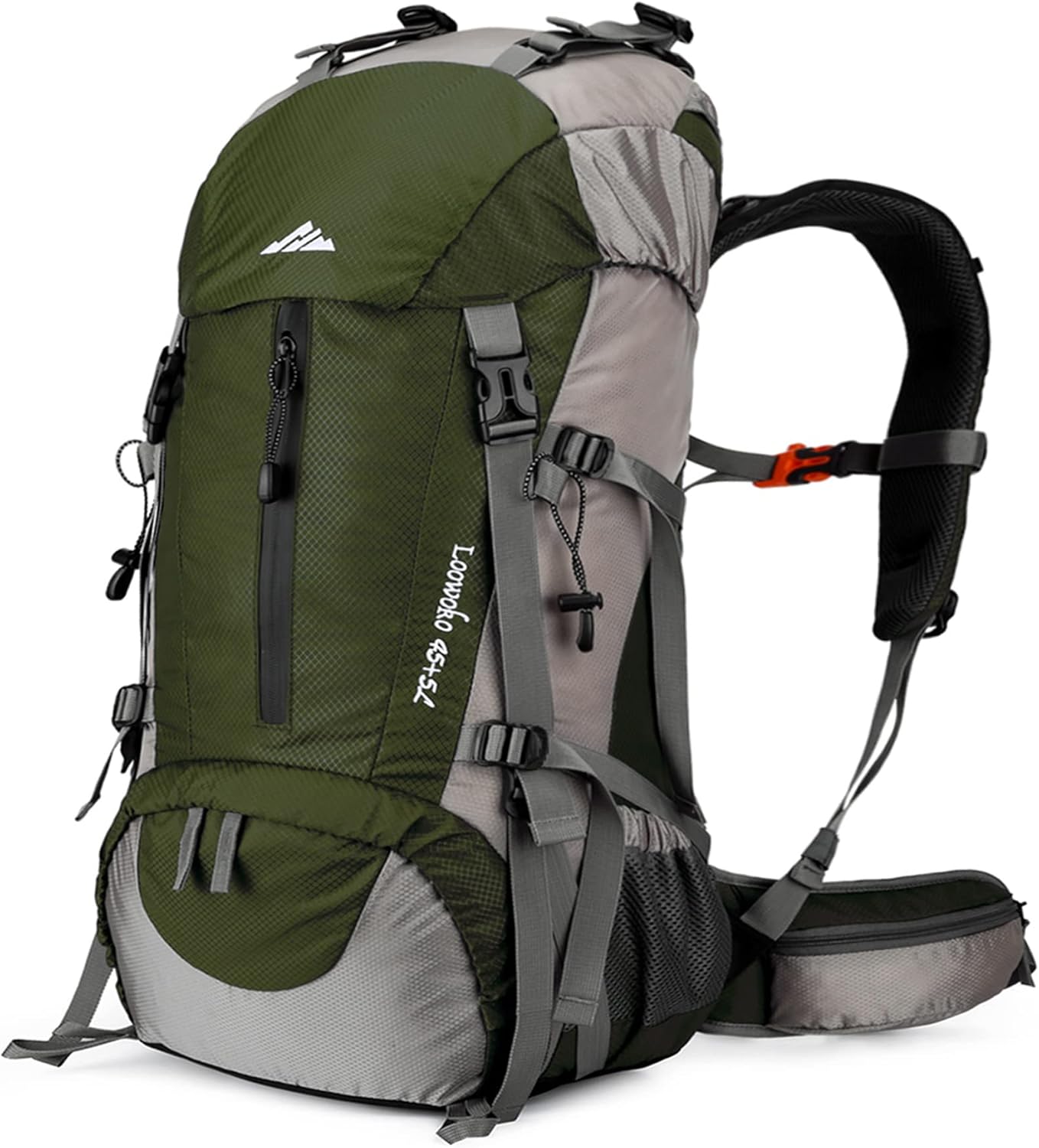 mochila-de-camping-925ozo-1.jpg Mochila Camping Bolso De Camping Loowoko Mochila De Senderismo 50l Mochila De Viaje Para Acampar Con Funda Para Lluvia Sin Marco Interno - Imagen 1