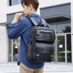 Mejores Mochilas Mochilas Modernas Hombre Mochila De Cuero Para Hombre Con Porta Laptop Moda Negro