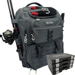 Baitium Mochila de pesca, mochila de aparejos de pesca con soportes para caña, bolsa de aparejos de 40 litros con enfriador, bolsa de pesca, equipo de ...