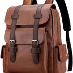 Mochila de Cuero Mochilas De Cuero PU Mochilas para Portátiles De Cuero Retro De 15,6 Pulgadas Mochila De Estilo Clásico Mochila De Oficina De Viaje Informal Uso Diario : Amazon.es: Informática
