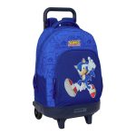 Mochila grande con ruedas compact extraible Sonic Safta azul
