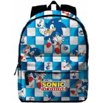 Mochila Infantil Sonic Con Bolsillo Frontal Y Asas Ajustables Azul