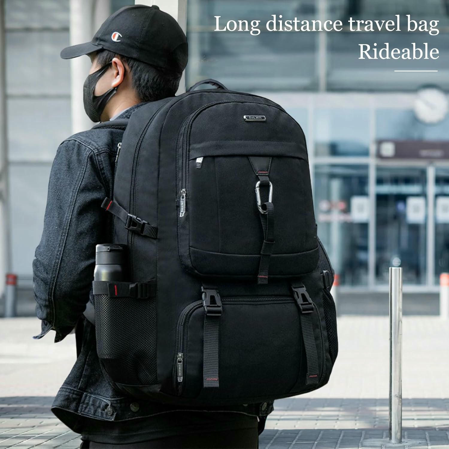 mochila-de-viaje-hombre-232wjl-1.jpg Mochila para Portátil para Hombre, Grande Mochila Viaje, Ligera, Ampliable, Bolsa de Trabajo, Mochila Hombre Antirrobo para Negocio Diario Viaje Escolares Mochila Trabajo Negro | Woreva - Imagen 1