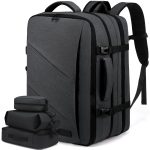 LOVEVOOK Mochila Viaje Hombre Mujer Mochila Viaje Cabina Avion Para Easyjet Ryanair Grande Mochila Para Portátil 17 Pulgadas Mochila Expandible ...