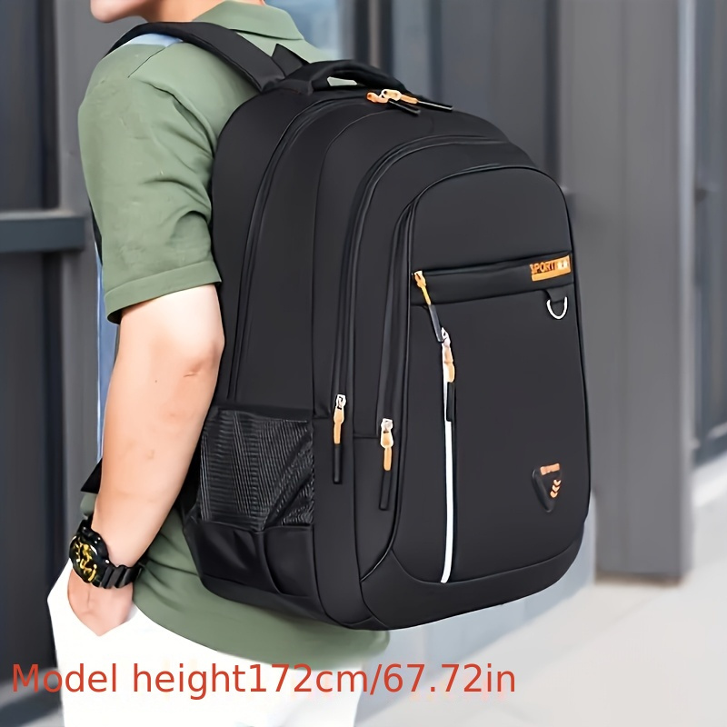 mochila-de-viaje-hombre-891kts-1.jpg Mochila De Viaje Para Hombre Mochila De Viaje Capacidad Para Hombres Con Compartimento Para Portátil Nylon - Imagen 1