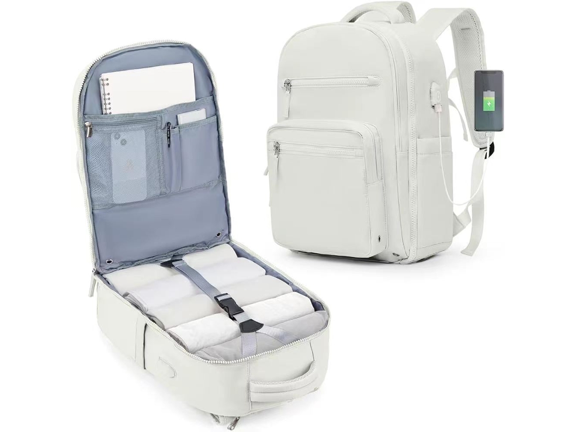 mochila-de-viaje-mujer-836wst-1.jpg Mochila, Maletas de Cabina, Mochila de Viaje para Mujer y Hogar, Color Marfil Eifson | Worten.es - Imagen 1