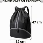 HAOXYO Mochila Gimnasio Hombre Impermeable con Compartimento para Zapatos | Práctica Bolsa Gimnasio para Natación, Baloncesto, Fútbol y Uso Diario, ...