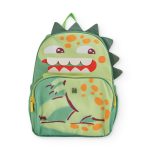 Mochila de niño plana con diseño dinosaurio Verde Tuc tuc