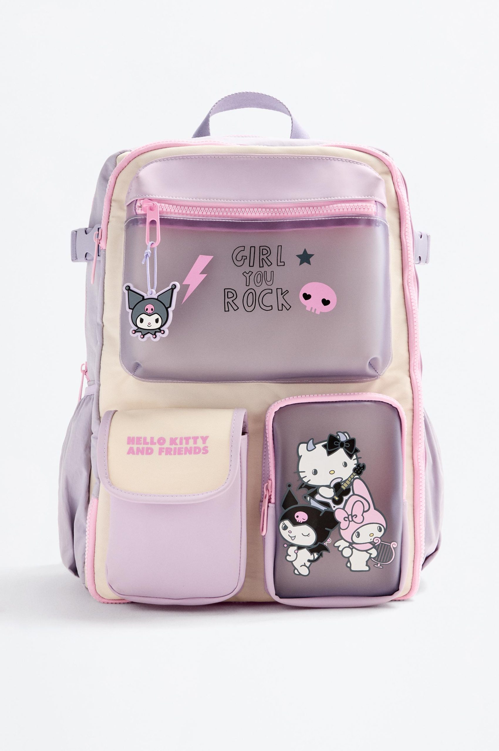mochila-hello-kitty-072ohd-1.jpg Mochila escolar multi bolsillos Kuromi Hello Kitty ©SANRIO Chándal ROPA Mujer | LEFTIES España - Imagen 1