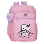 Mochila Escolar Hello Kitty Hearts & Dots 38 Cm