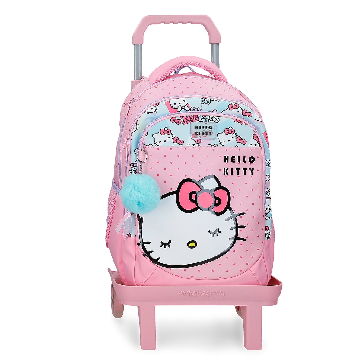 mochila-hello-kitty-903ekg-1.jpg Mochila Escolar tres compartimentos Hello Kitty Bows con capacidad de 16,5L con carro rosa · Personajes · El Corte Inglés - Imagen 1