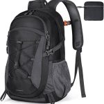 RAINSMORE Mochila plegable de Senderismo 40 Litros Mochila Impermeable de Viaje para Hombre Mujer Ligera Mochilas de Marcha para Camping Excursiones Acampadas Montaña al aire libre, Negra : Amazon.es: Deportes y