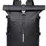 Mochila impermeable negra para hombre y mujer, mochila grande con compartimento para portátil de 17 pulgadas, mochila de viaje elegante para viajes, t