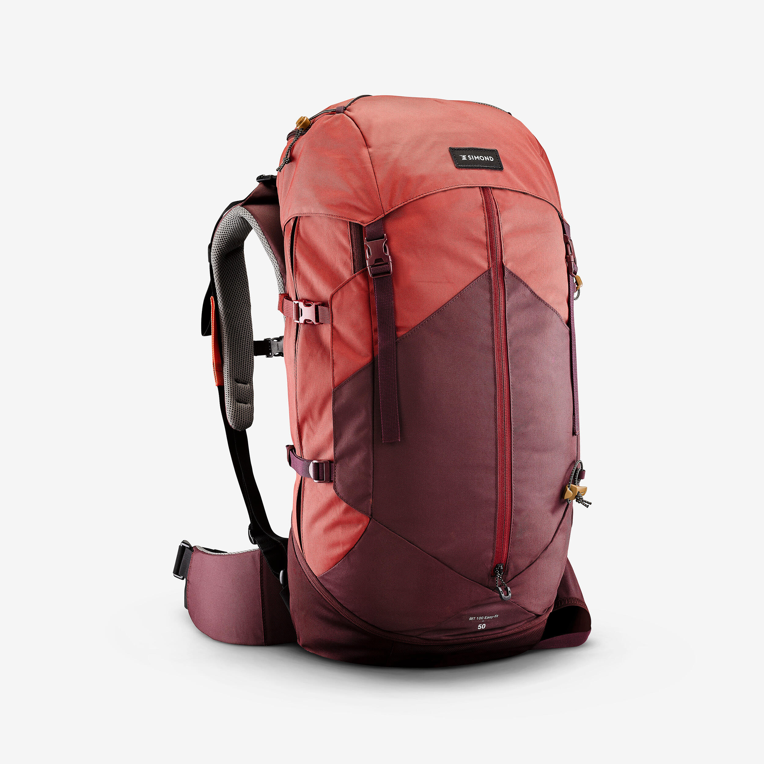 mochila-impermeable-mujer-284oee-1.jpg Mochila de montaña y trekking 50L Mujer Simond MT100 Easyfit. Funda impermeable | Decathlon - Imagen 1