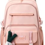 Amazon.com: DUNBRI Mochila impermeable para mujer, mochila de gran capacidad, bolsillos laterales multifuncionales, mochila de viaje para hombres (rosa) : Ropa, Zapatos y Joyería