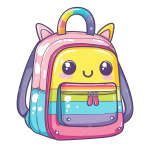 School Bag Mochila Animada Png Schoolbag School Supply Kawaii, Schoolbag, Bag, Supply PNG