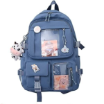 Kawaii Backpack with Pins Badges, Large Capacity Aesthetic School Bag for Teen G | eBay