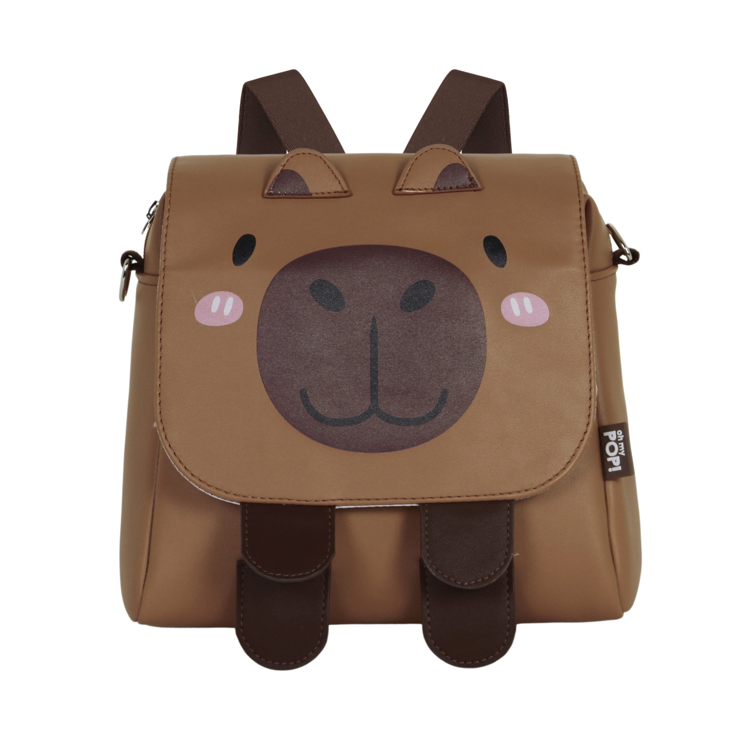 mochila-kawaii-622cyn-1.jpg Oh My Pop! Capybara Bolso Mochila Kawaii, Multicolor - Imagen 1