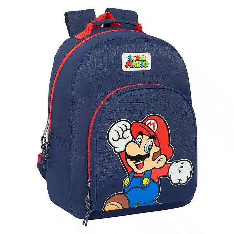 mochila-mario-bros-293iko.png Mochila Escolar Grande Super Mario Bros Nintendo Mochila Adaptable A C - Imagen 1