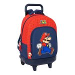 Mochila grande con ruedas compact extraible Super Mario Bros Safta azul oscuro y rojo · Safta · El Corte Inglés