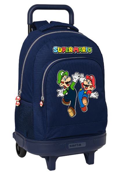 mochila-mario-bros-986iit-1.jpg Mochila grande extraíble Safta con ruedas compact Súper Mario Mochilas escolares Los mejores precios | Fnac - Imagen 1