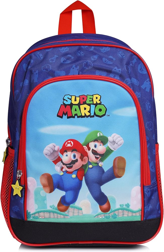 mochila-mario-bros-999ckq-1.jpg Super Mario Bros Mochila Mario Mochila Escolar para Niño y Niña Mochilas Idea de Regalo : Amazon.es: Moda - Imagen 1