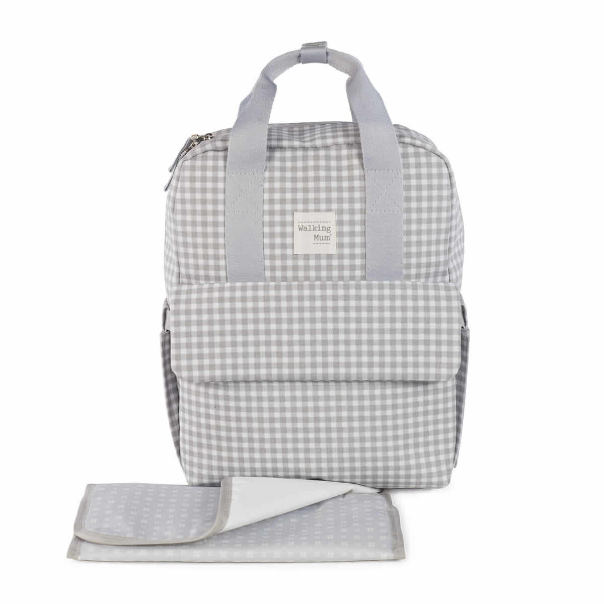 mochila-maternidad-266xkf-1.jpg Walking Mum Mochila Maternal I love vichy gris - Imagen 1