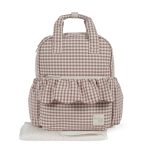 .MOCHILA WALKING MUM PRALINÉ VICHY MOKA